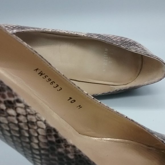 Stuart Weitzman Snake Print Platform Pumps - Picture 7 of 15